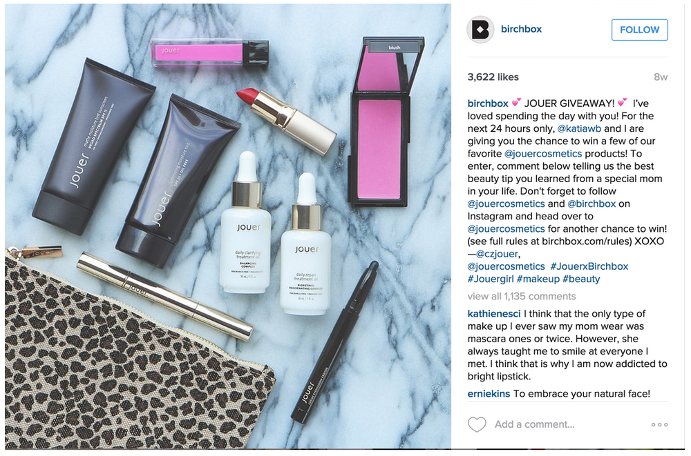 Birchbox Instagram Takeover screenshot of post