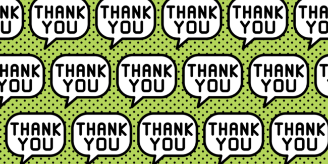 graphic of thank you