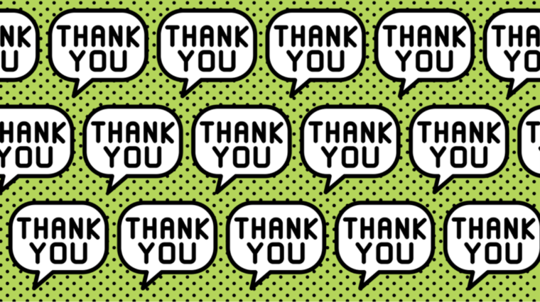 graphic of thank you