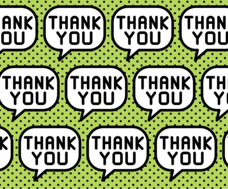 graphic of thank you