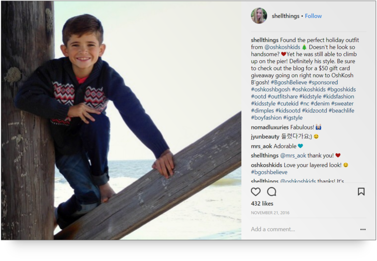 screenshot of Instagram post from @shellthings