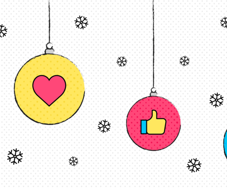 Christmas themed line illustration