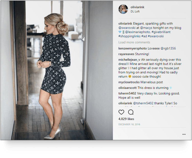 Instagram post from (@oliviarink for Swarovski