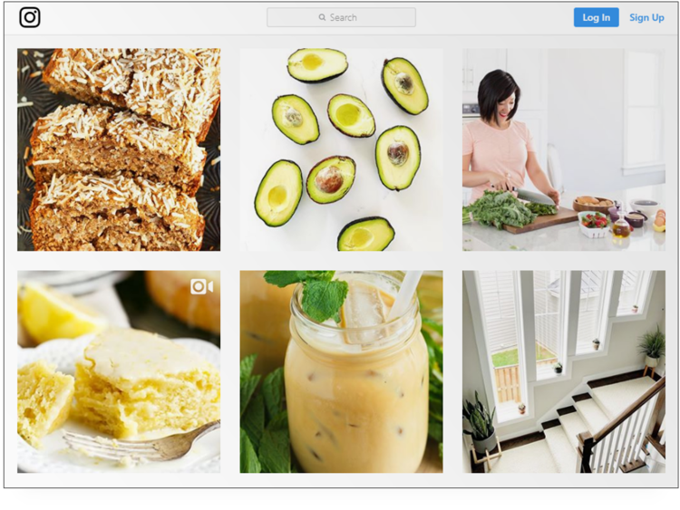 screenshot of @tablefortwoblog Instagram feed