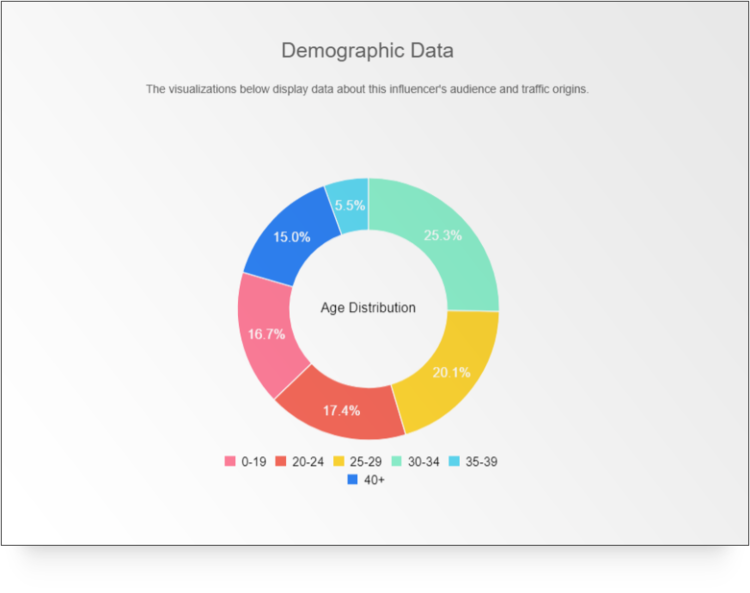 Demographic data for a single social media user