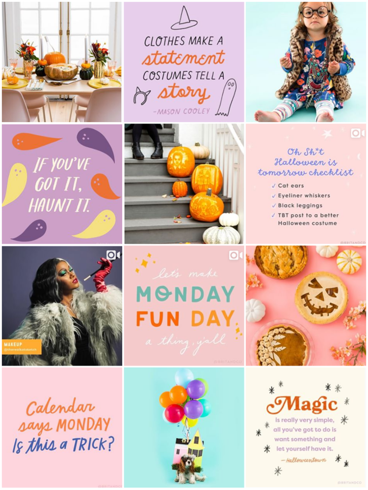Screenshot of posts from @britandco on Instagram.