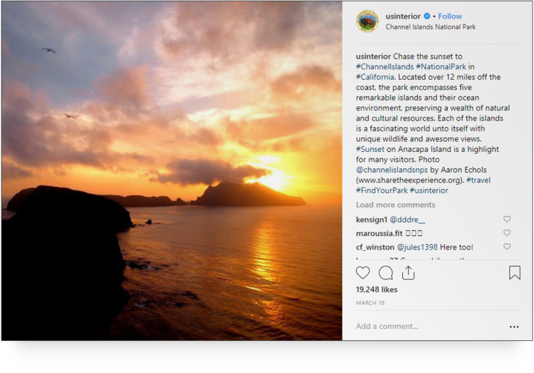 Screenshot of post by @usinterior on Instagram.