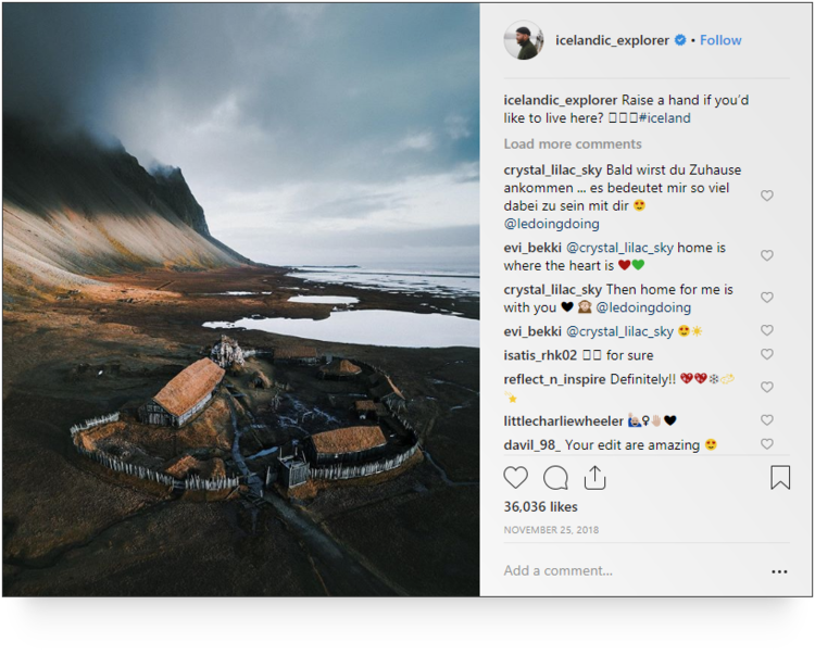 Screenshot of post by @icelandic_explorer on Instagram.