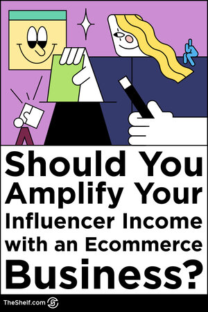 Pinterest pin colorful line illustration - ecommerce business to boost influencer income