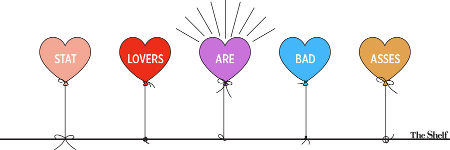 graphic line of hearts that ready Stats Lovers Are Bad Asses