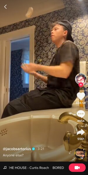 Bored in the House Carousel Image 4: @jacobsartorius TikTok challenge