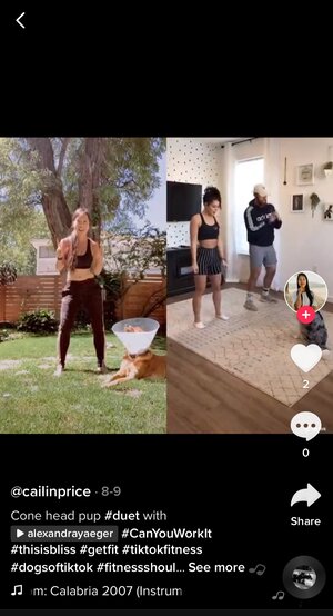 Fitness Carousel Image 2 -  @cailinprice and @alexandrayaege TikTok Challenge