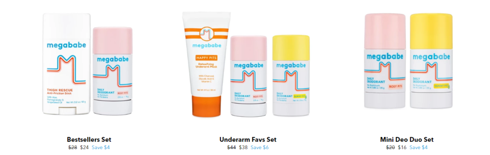 An Image of Megababe Underarm Faves Set