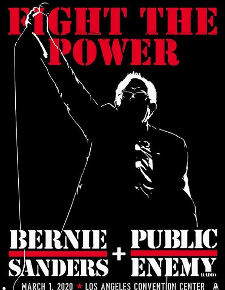 Bernie Sanders + Public Enemy flyer