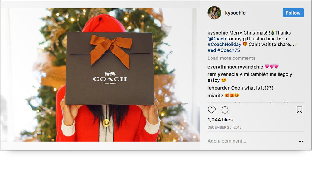 Coach's Holiday Influencer Marketing • The Shelf Full-Service Influencer  Marketing