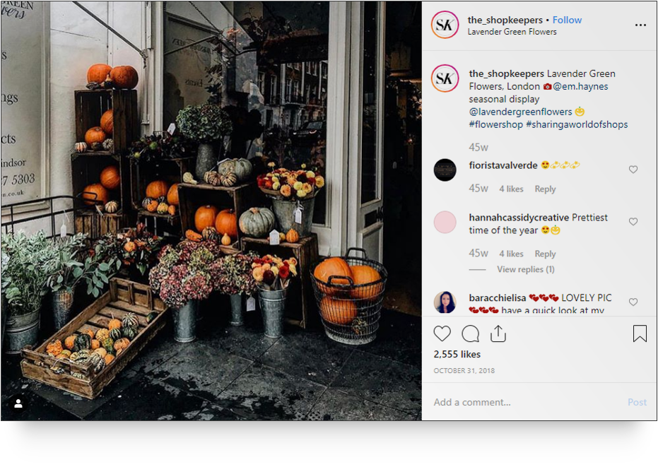 A screenshot of a post from @the_shopkeepers on Instagram.