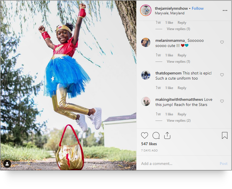 A screenshot of a post from @thejamielynnshow on Instagram.
