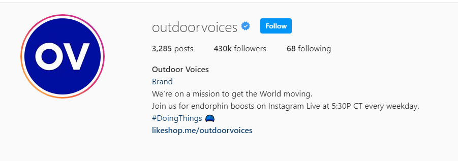 Outdoor Voices branded hashtag social media presence.png