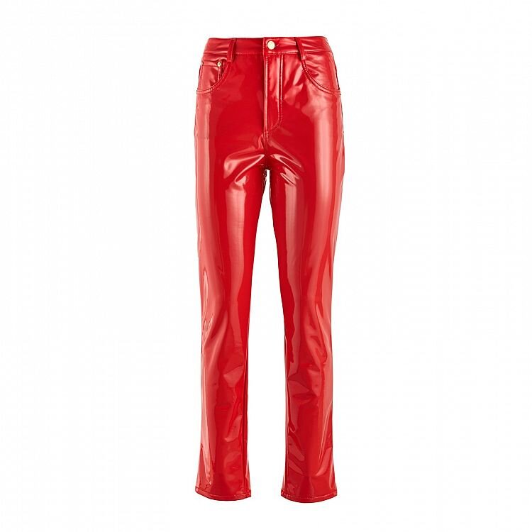 Chiara Ferragni Collection Red Vinyl Pants