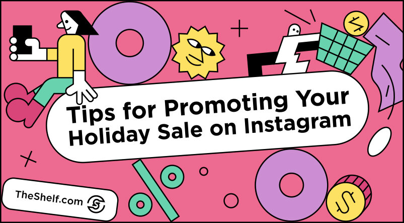 colorful line illustration retail themed title cover that reads How to Use Instagram Influencers to Promote Your Big Sale