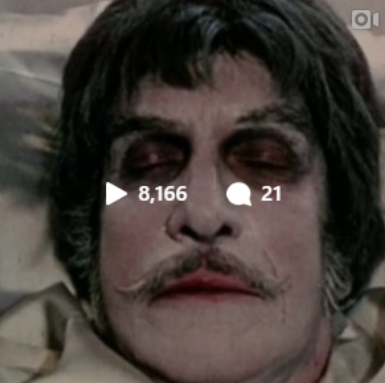 A screenshot of Vincent Price's picture from Instagram.