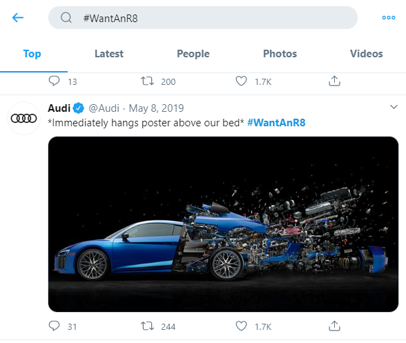 audi nails social media brand presence