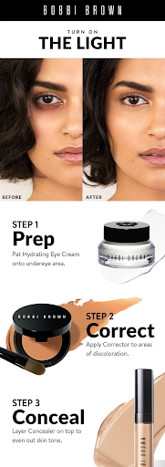 Bobbi Brown pinterest pin promoting color corrector