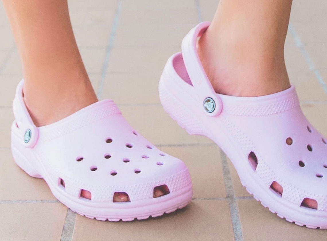 Pink crocs
