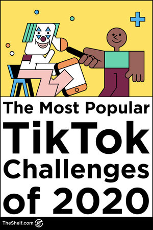 colorful line illustration Pinterst pin that reads The Most Popular TikTOk Challenges of 2020