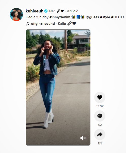 screenshot of Tiktok of Kuhleeuh walking down the street