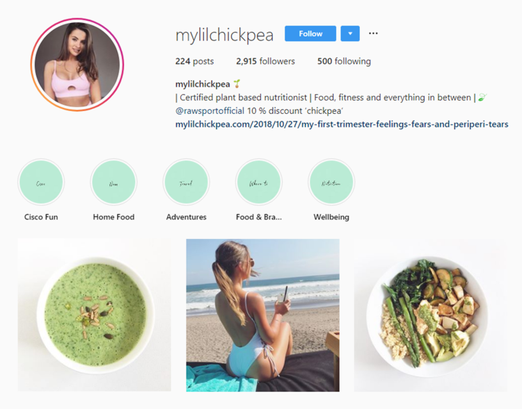 health food blogger - UK-based vegan influencer Ciara @Mylilchickpea