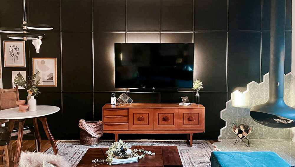 Image of a living room for Feit Electric influencer campaign