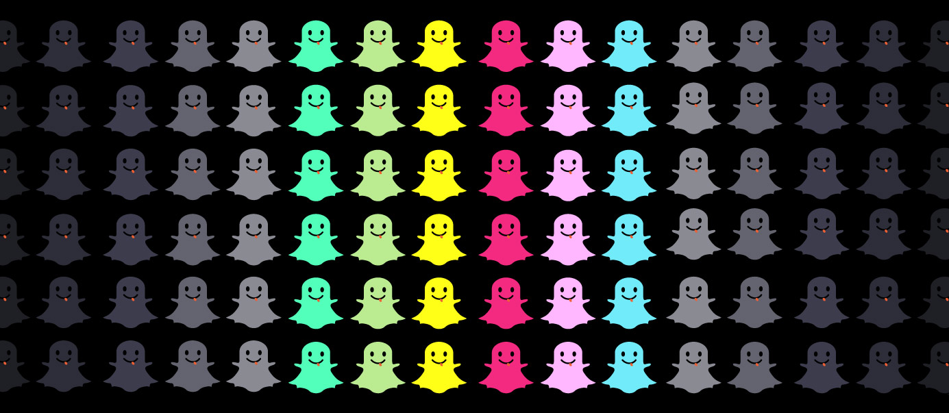 icon illustration of snapchat ghosts