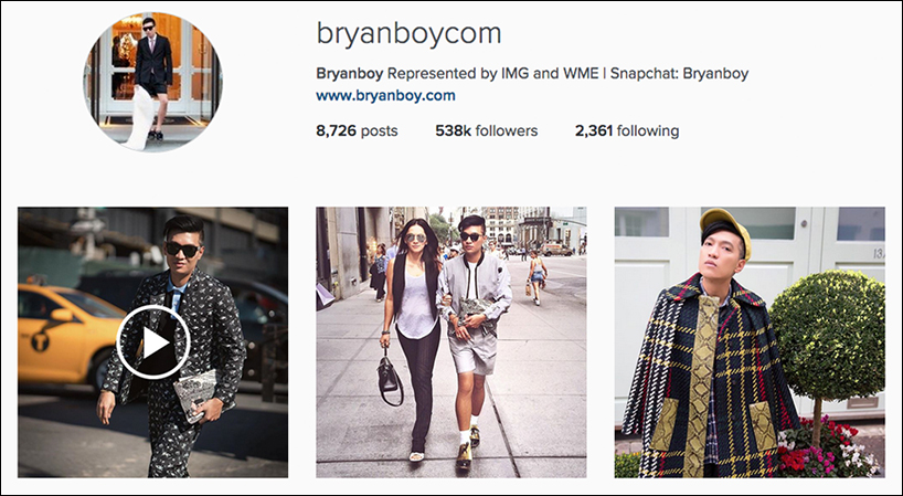 US fashion bloggers @bryanboycom