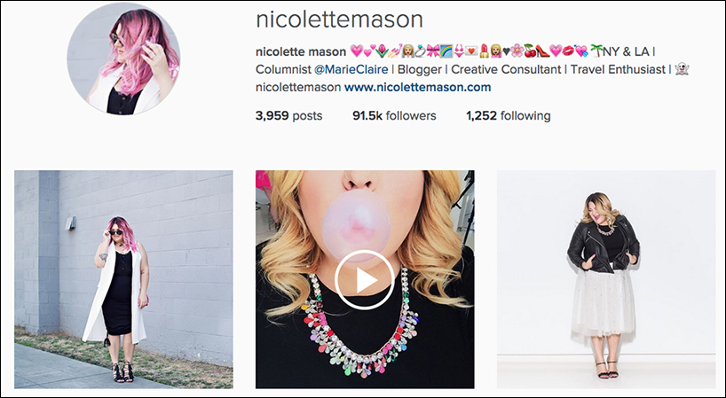 US fashion bloggers @nicolettemason