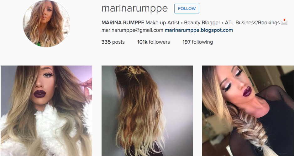  Instagram profile of beauty blogger @karenmbb