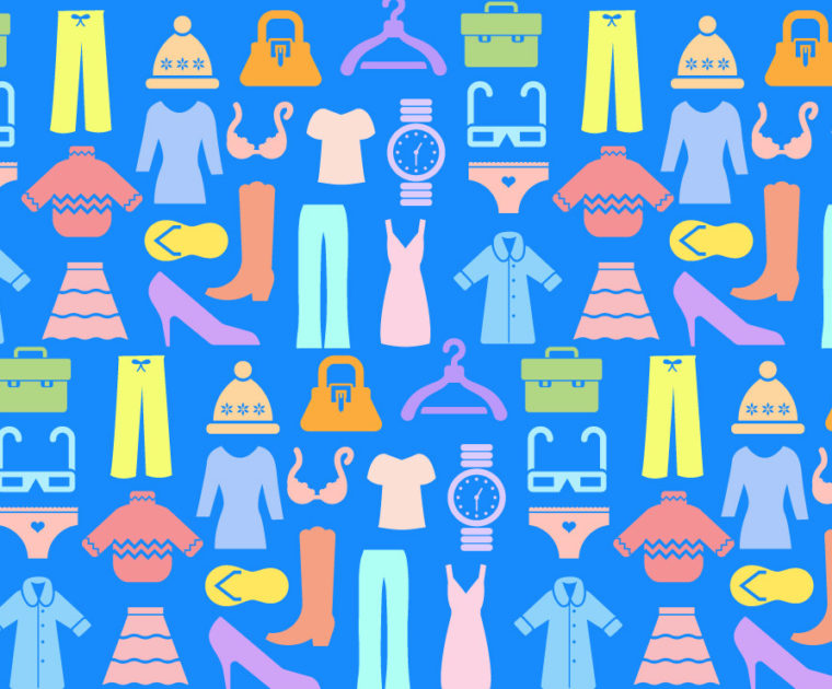 illustration of different clothing icons