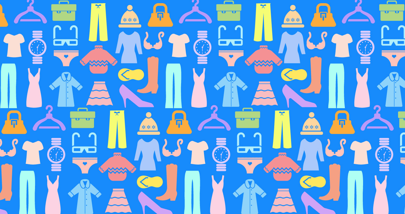 illustration of different clothing icons