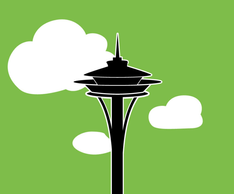 illustration of seattle space needle - seattle bloggers