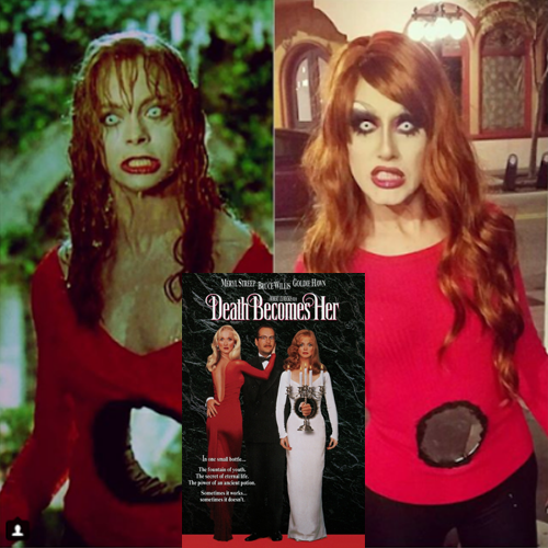 Post from @GIABANKS of HELEN SHARP's costume FROM DEATH BECOMES HER on Instagram.