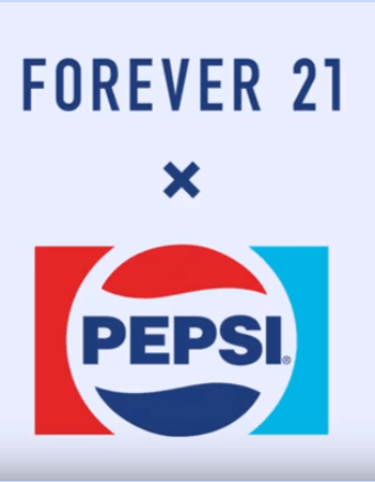 An image of Forever 21 x Pepsi logos.