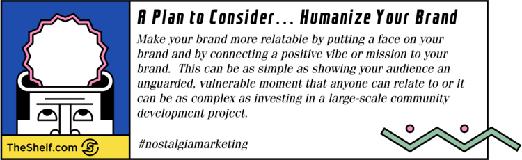 A small cover informatic image which reads A plan to consider...humanize your brand.