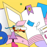 colorful line illustration for - The complete guide to influencer marketing