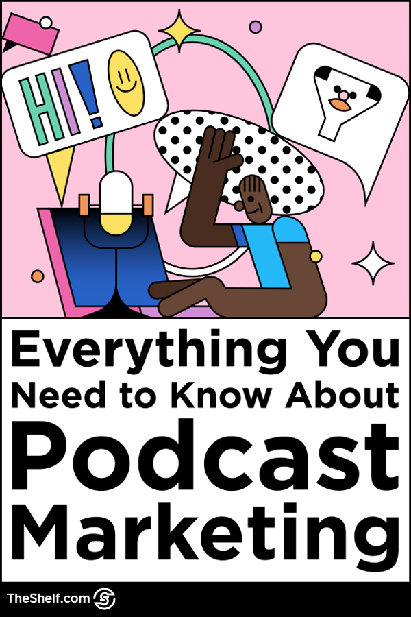 colorful illustration podcast-themed - podcast influencer marketing