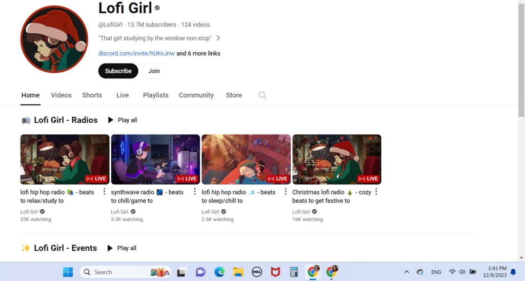 LofiGirl - community built on YouTube