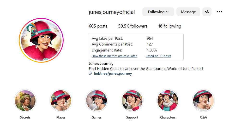 June's Journey IG page
