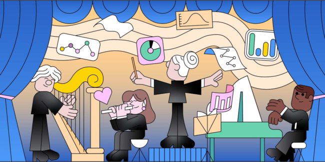 A group of composers illustrating coordination of influencer marketing across various channels